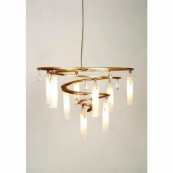 Luminaires Holländer Suspension Holländer SERPENTINEN SPIRAL Or, 9 lumières