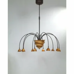 Lampes Dorées-Luminaires Holländer Suspension Holländer SNAIL Brun, Or, Noir, 12 lumières