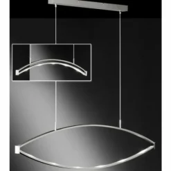 Luminaires Fischer & Honsel Suspension Honsel Lucy Chrome, 6 lumières