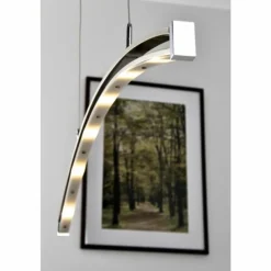 Luminaires Fischer & Honsel Suspension Honsel Lucy Chrome, Acier inoxydable, 6 lumières
