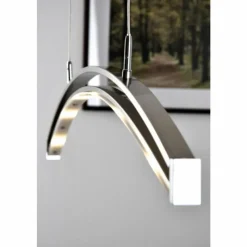 Luminaires Fischer & Honsel Suspension Honsel Lucy Chrome, Acier inoxydable, 6 lumières