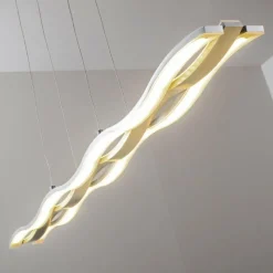 hofstein Suspension Hopedale LED Chrome, Nickel mat, 1 lumière* Éclairage Led