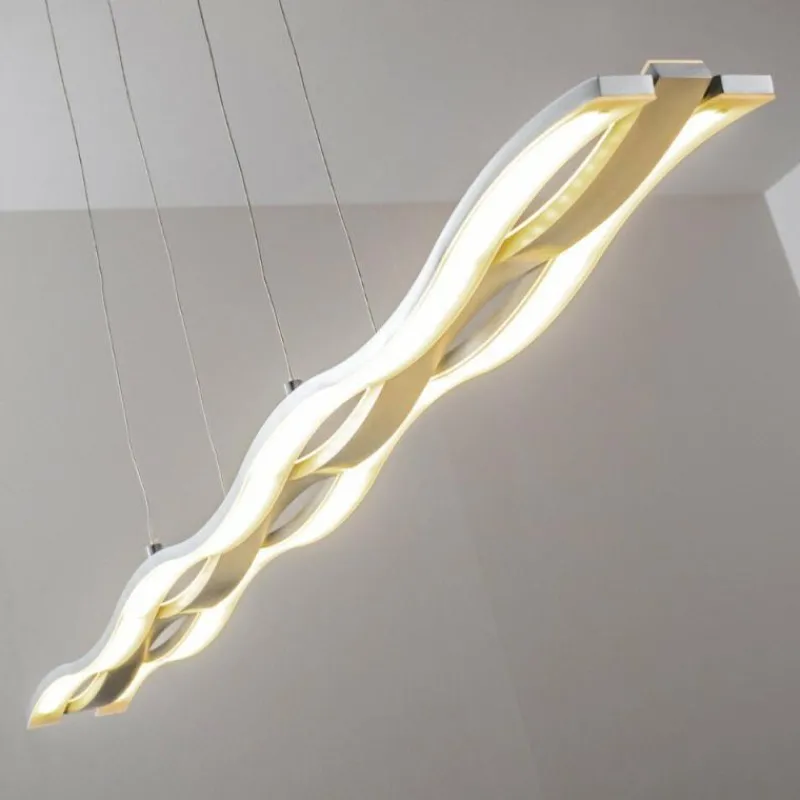 hofstein Suspension Hopedale LED Chrome, Nickel mat, 1 lumière* Éclairage Led