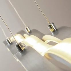 hofstein Suspension Hopedale LED Chrome, Nickel mat, 1 lumière* Éclairage Led