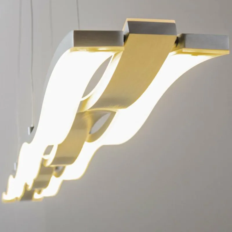 hofstein Suspension Hopedale LED Chrome, Nickel mat, 1 lumière* Éclairage Led