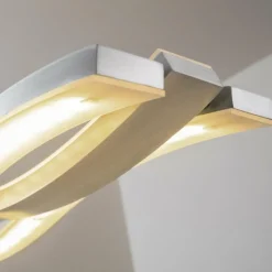 hofstein Suspension Hopedale LED Chrome, Nickel mat, 1 lumière* Éclairage Led