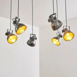 Luminaires Rustiques-hofstein Suspension Hora Argenté, 6 lumières