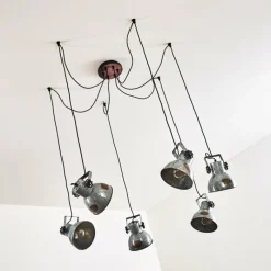 Luminaires Rustiques-hofstein Suspension Hora Argenté, 6 lumières