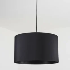 Lampes En Tissu-hofstein Suspension Huarate Noir, 1 lumière