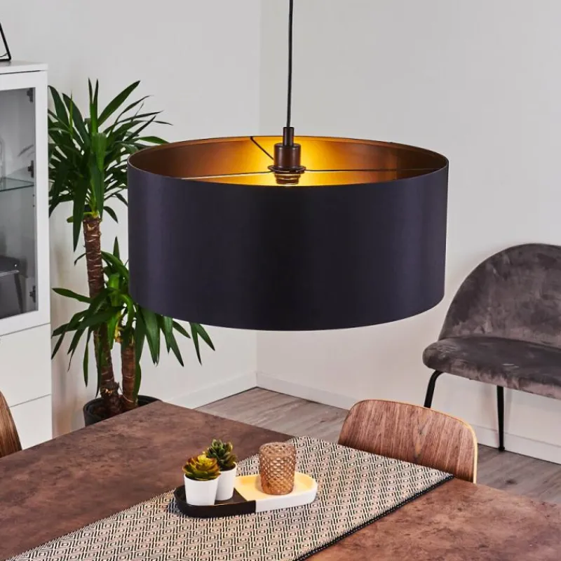 Lampes En Tissu-hofstein Suspension Huarate Noir, 1 lumière