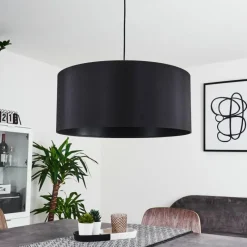 Lampes En Tissu-hofstein Suspension Huarate Noir, 1 lumière