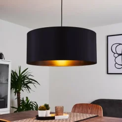 Lampes En Tissu-hofstein Suspension Huarate Noir, 1 lumière