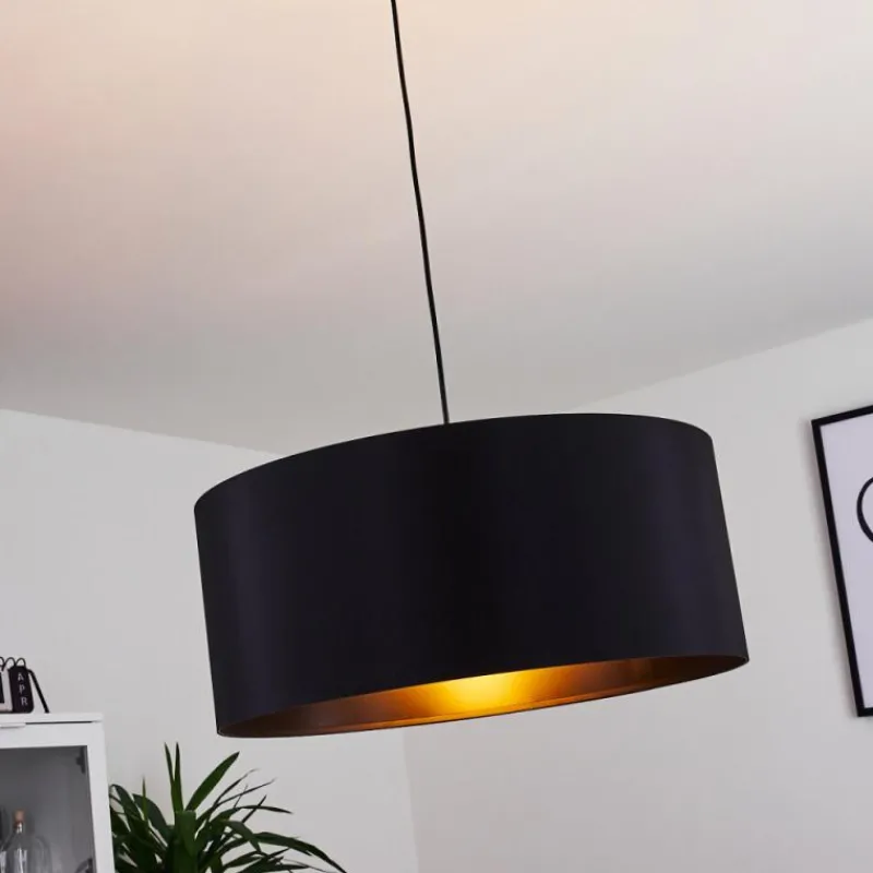 Lampes En Tissu-hofstein Suspension Huarate Noir, 1 lumière