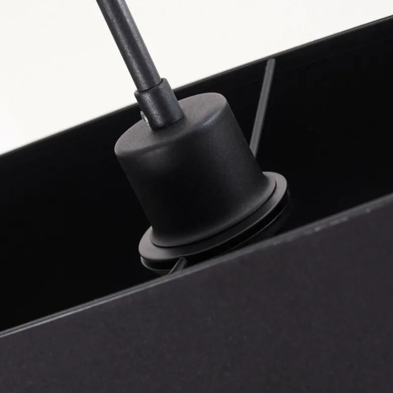 Lampes En Tissu-hofstein Suspension Huarate Noir, 2 lumières