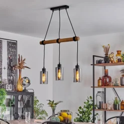 Suspension Verre Fumé-hofstein Suspension Hunouri Écru, 3 lumières