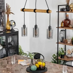 Suspension Verre Fumé-hofstein Suspension Hunouri Écru, 3 lumières