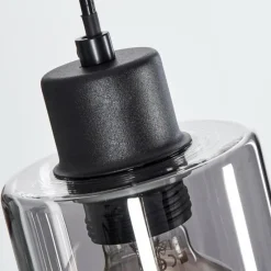 Luminaires Scandinaves-hofstein Suspension Hunouri Écru, Noir, 3 lumières