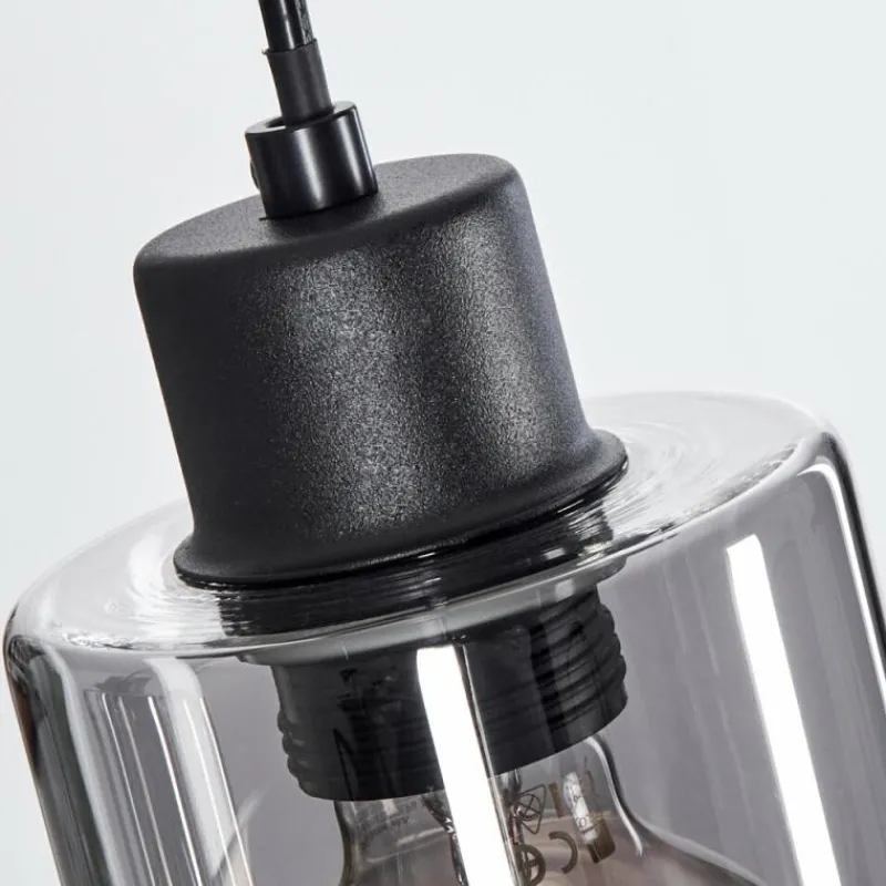 Luminaires Scandinaves-hofstein Suspension Hunouri Écru, Noir, 3 lumières