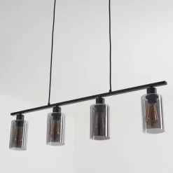hofstein Suspension Hunouri Noir, 4 lumières