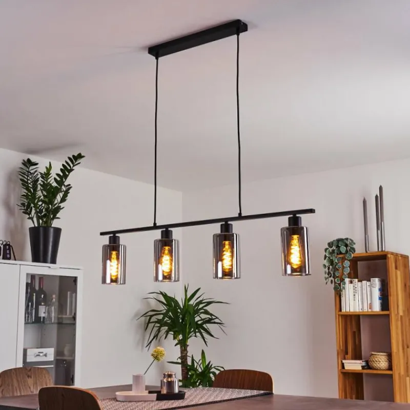 hofstein Suspension Hunouri Noir, 4 lumières