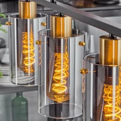 hofstein Suspension Hunouri Noir, 4 lumières