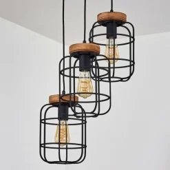 Lampes Vintages & Rétros-hofstein Suspension Husvik Noir, 3 lumières