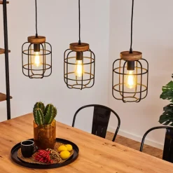 Luminaires Scandinaves-hofstein Suspension Husvik Noir, 3 lumières