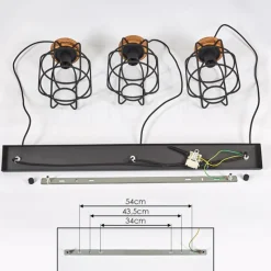 Luminaires Scandinaves-hofstein Suspension Husvik Noir, 3 lumières