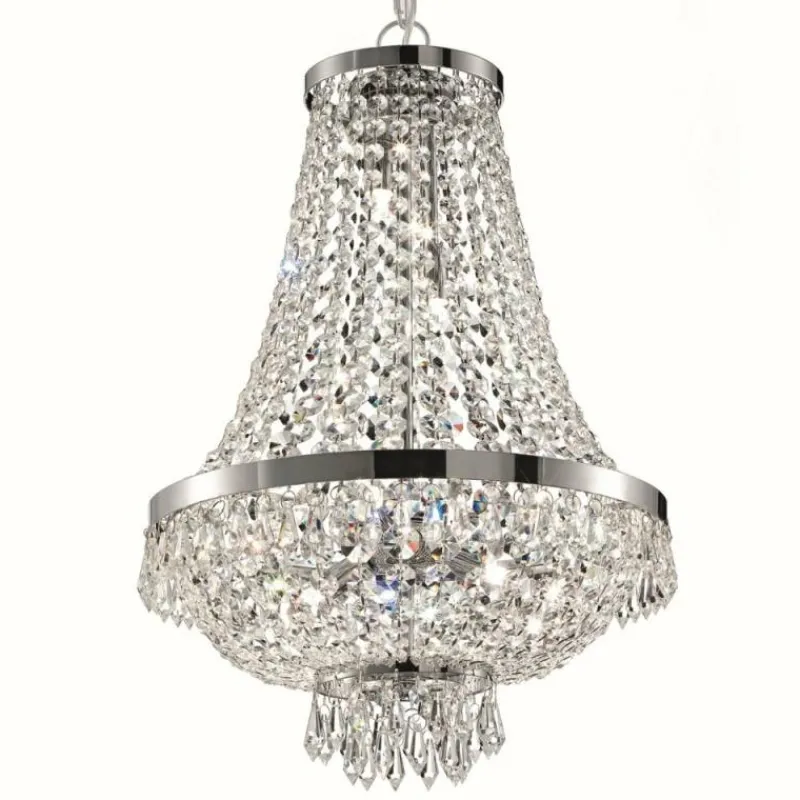 Luminaires Ideallux Suspension Ideal Lux CAESAR Chrome, 9 lumières