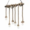 Style Boho-Chic-Luminaires Ideallux Suspension Ideal Lux CANAPA Brun, Noir, 6 lumières