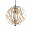 Lampes En Bois-Luminaires Ideallux Suspension Ideal Lux DISCO Bois clair, 1 lumière