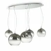Luminaires Ideallux Suspension Ideal Lux DISCOVERY Chrome, 5 lumières