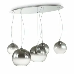 Luminaires Ideallux Suspension Ideal Lux DISCOVERY Chrome, 5 lumières