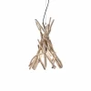 Style Boho-Chic-Luminaires Ideallux Suspension Ideal Lux DRIFTWOOD Bois clair, 1 lumière