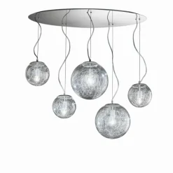 Luminaires Ideallux Suspension Ideal Lux MAPA MAX Chrome, 5 lumières