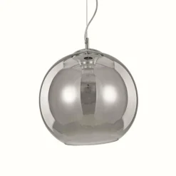 Suspension Verre Fumé-Luminaires Ideallux Suspension Ideal Lux NEMO Chrome, 1 lumière
