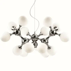 Luminaires Ideallux Suspension Ideal Lux NODI Chrome, 15 lumières