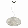 Luminaires Ideallux Suspension Ideal Lux ORION Chrome, Aspect cristal, 6 lumières* Suspensions