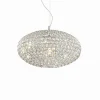 Luminaires Ideallux Suspension Ideal Lux ORION Chrome, Aspect cristal, 8 lumières* Suspensions