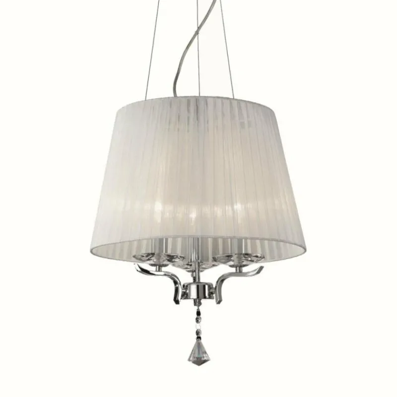Lampes En Tissu-Luminaires Ideallux Suspension Ideal Lux PEGASO Blanc, 3 lumières
