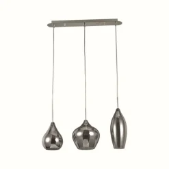 Suspension Verre Fumé-Luminaires Ideallux Suspension Ideal Lux SOFT Gris, 3 lumières