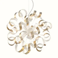 Lampes Dorées-Luminaires Ideallux Suspension Ideal Lux VORTEX Blanc, 6 lumières