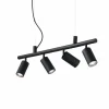Luminaires Ideallux Suspension Ideallux DYNAMITE Noir, 4 lumières* Suspensions