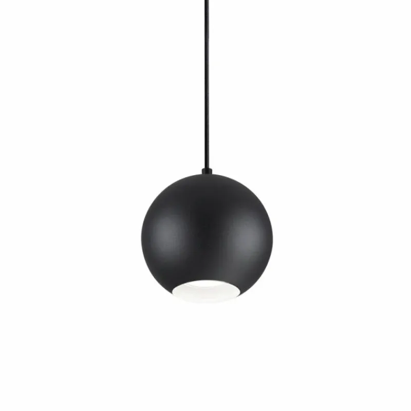 Lampes À Boules-Luminaires Ideallux Suspension Ideallux MR Noir, 1 lumière