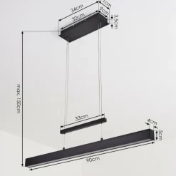 hofstein Suspension Ifo LED Noir, 1 lumière