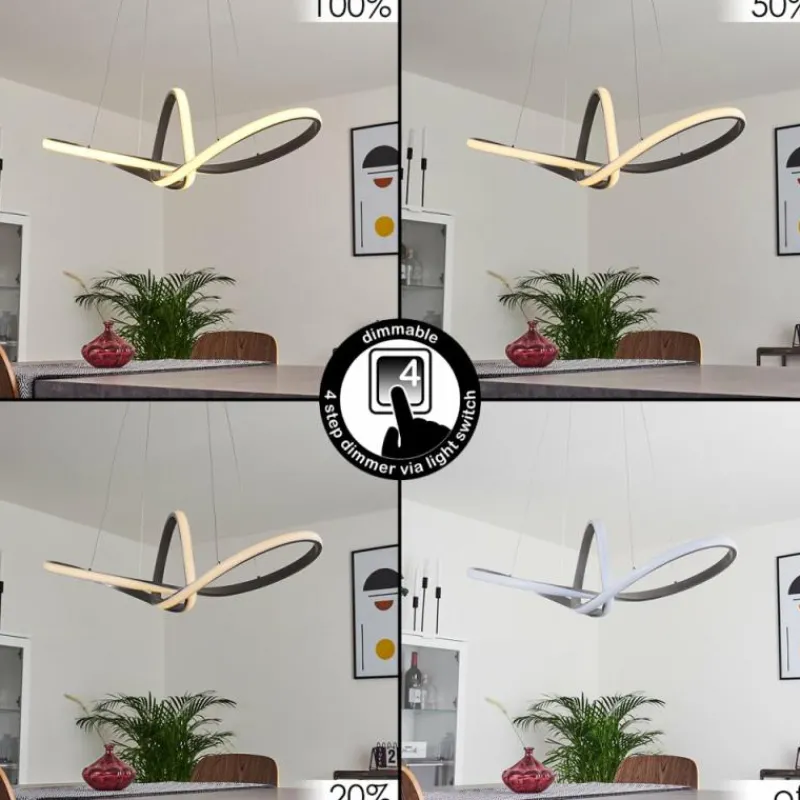 hofstein Suspension Ignal LED Nickel mat, 1 lumière