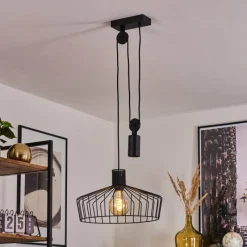 Lampes Vintages & Rétros-hofstein Suspension Ilihuli Noir, 1 lumière