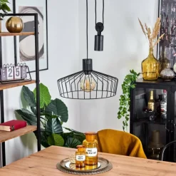 Lampes Vintages & Rétros-hofstein Suspension Ilihuli Noir, 1 lumière