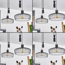 Lampes Industrielles-hofstein Suspension Ilihuli Noir, 2 lumières