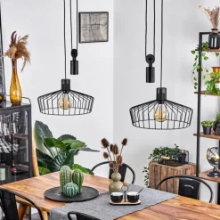 Lampes Industrielles-hofstein Suspension Ilihuli Noir, 2 lumières